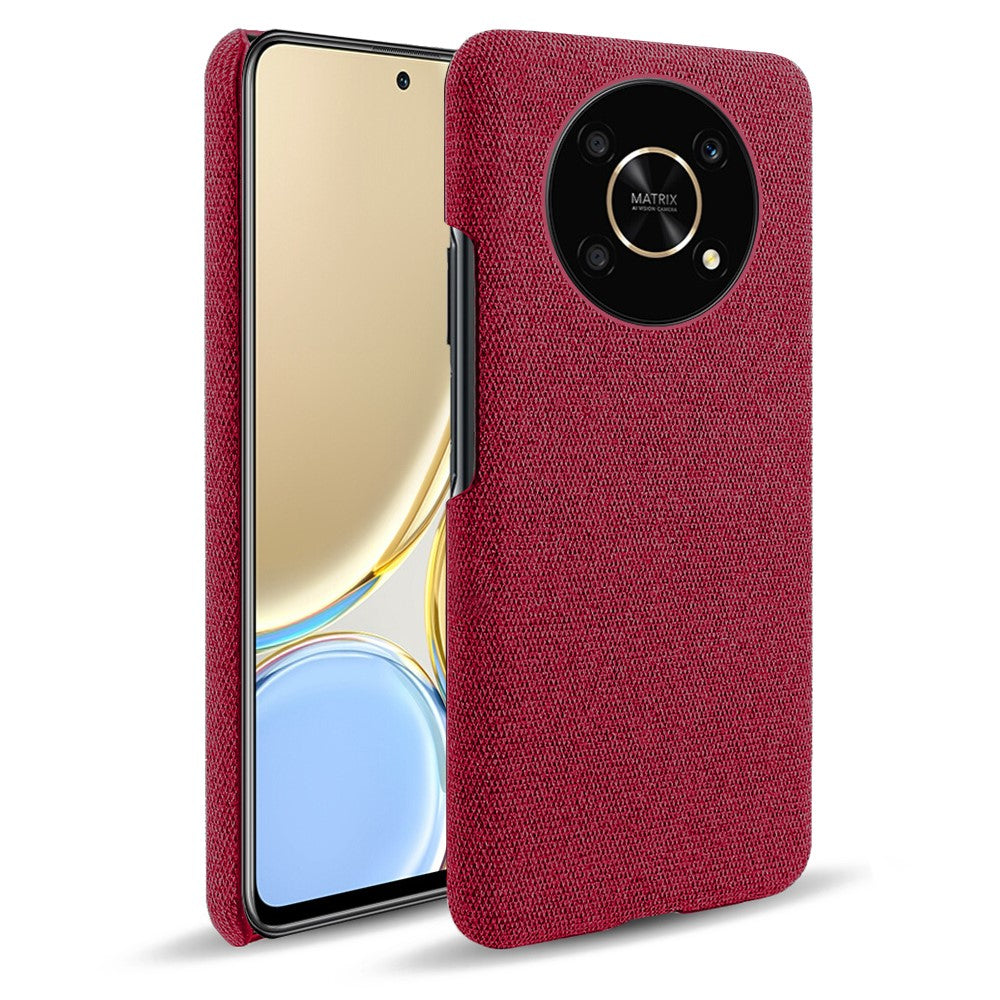 For Honor X30 / X9 5G / Magic4 Lite 5G Solid Color Cloth Coated Phone Case Incomplete Covering Hard PC Protective Cover