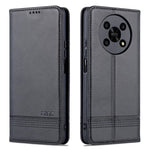 AZNS For Honor X30 / X9 5G / Magic4 Lite 5G Magnetic Auto-absorbed Textured PU Leather Wallet Stand Protective Phone Case Cover