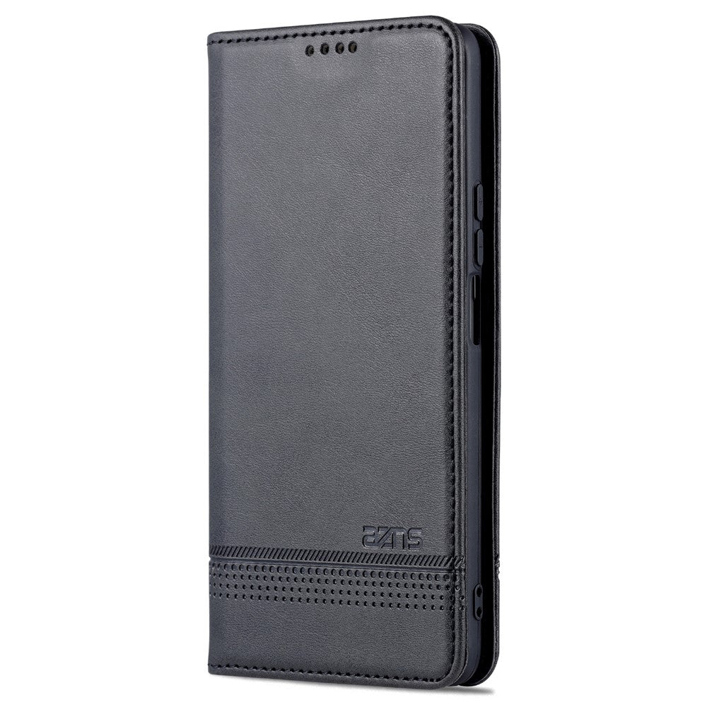 AZNS For Honor X30 / X9 5G / Magic4 Lite 5G Magnetic Auto-absorbed Textured PU Leather Wallet Stand Protective Phone Case Cover