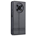 AZNS For Honor X30 / X9 5G / Magic4 Lite 5G Magnetic Auto-absorbed Textured PU Leather Wallet Stand Protective Phone Case Cover