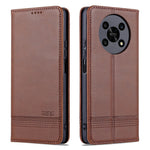AZNS For Honor X30 / X9 5G / Magic4 Lite 5G Magnetic Auto-absorbed Textured PU Leather Wallet Stand Protective Phone Case Cover