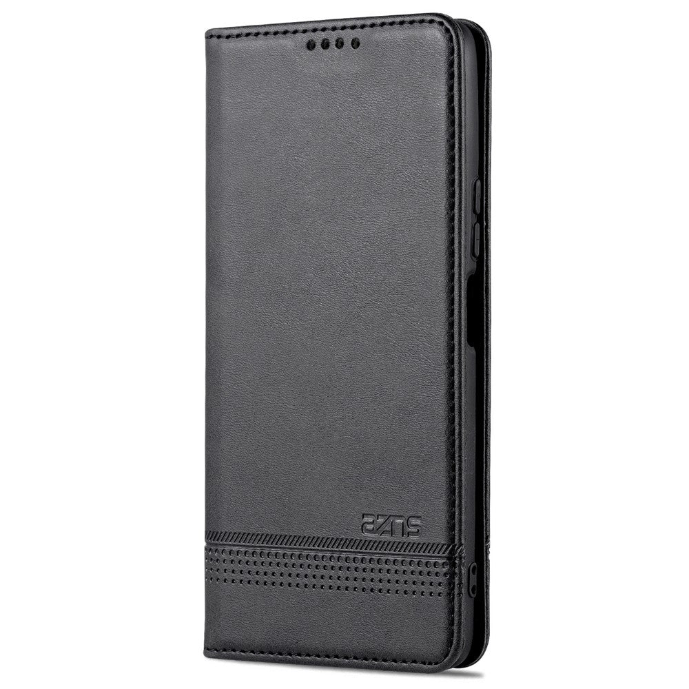 AZNS For Honor Play 30 Plus Textured Leather Phone Case Magnetic Auto-absorbed Cover with Wallet Stand