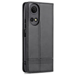 AZNS For Honor Play 30 Plus Textured Leather Phone Case Magnetic Auto-absorbed Cover with Wallet Stand