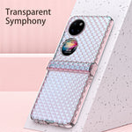 Huawei P50 Pocket / Pocket S Lasereffekt Transparent Hårt PC Vikbart mobilskal med Gångjärnsdesign