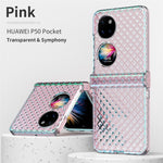 Huawei P50 Pocket / Pocket S Lasereffekt Transparent Hårt PC Vikbart mobilskal med Gångjärnsdesign
