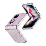 Huawei P50 Pocket / Pocket S Lasereffekt Transparent Hårt PC Vikbart mobilskal med Gångjärnsdesign
