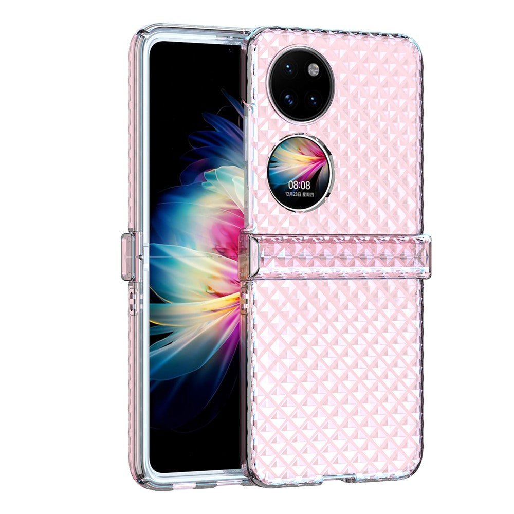 Huawei P50 Pocket / Pocket S Lasereffekt Transparent Hårt PC Vikbart mobilskal med Gångjärnsdesign