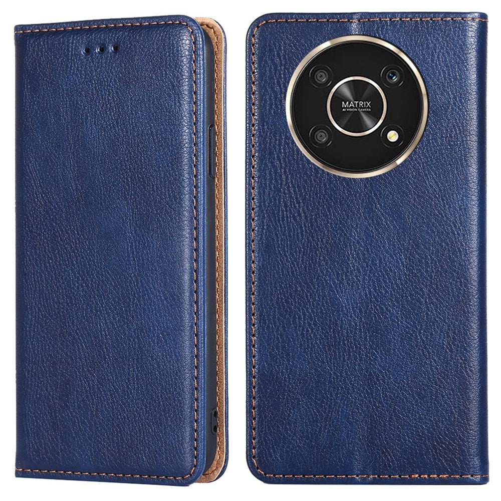 For Honor X30 / X9 5G / Magic4 Lite 5G Auto Magnetic Closed Anti-scratch Anti-fall Cover PU Leather + TPU Well-protected Wallet Stand Phone Shell Case