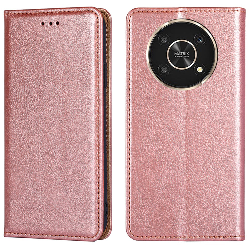For Honor X30 / X9 5G / Magic4 Lite 5G Auto Magnetic Closed Anti-scratch Anti-fall Cover PU Leather + TPU Well-protected Wallet Stand Phone Shell Case