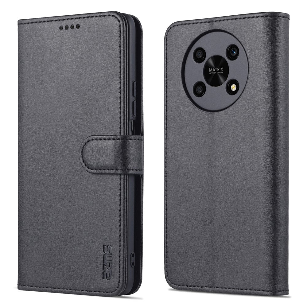 AZNS PU Leather Phone Case for Honor X30 / X9 5G / Magic4 Lite 5G Supporting Stand Anti-dust Shockproof Phone Cover Wallet