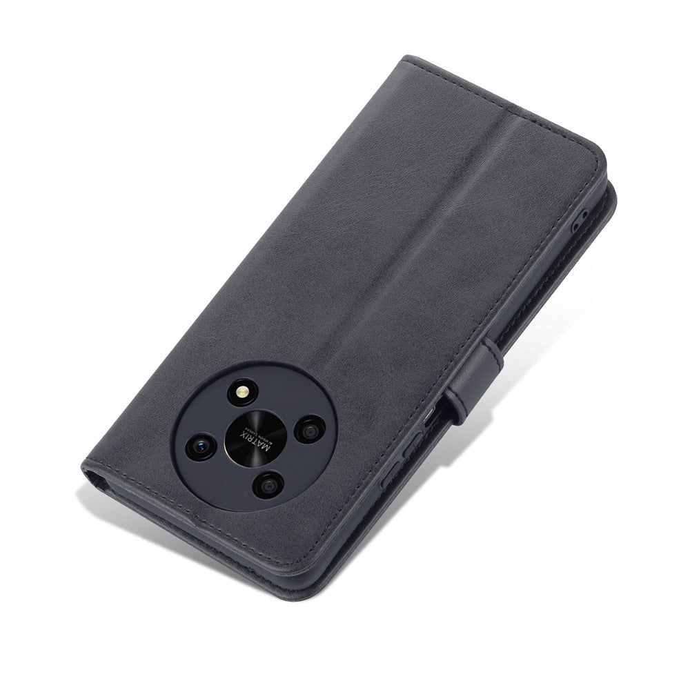 AZNS PU Leather Phone Case for Honor X30 / X9 5G / Magic4 Lite 5G Supporting Stand Anti-dust Shockproof Phone Cover Wallet