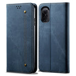 For Huawei nova 9 SE Magnetic Suction Jeans Cloth Texture Folio Case PU Leather Stand Wallet Flip Cover