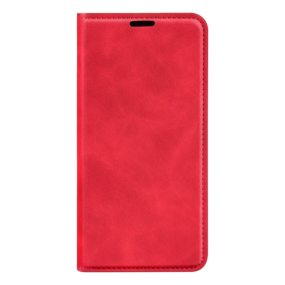 For Honor X7 Skin-touch Feeling PU Leather Cover Magnetic Auto-absorbed Phone Wallet Stand Case