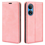 For Honor X7 Skin-touch Feeling PU Leather Cover Magnetic Auto-absorbed Phone Wallet Stand Case
