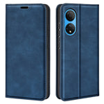 For Honor X7 Skin-touch Feeling PU Leather Cover Magnetic Auto-absorbed Phone Wallet Stand Case