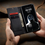 CASEME 013 Series for Huawei P50 Pro PU Leather Drop-proof Phone Case Stand Wallet Magnetic Auto Closing Protective Cover