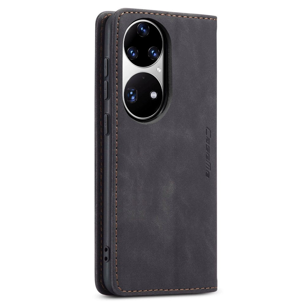 CASEME 013 Series til Huawei P50 Pro PU-læder stødsikkert telefoncover med stander, tegnebogsfunktion og magnetisk autolukning