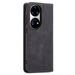 CASEME 013 Series for Huawei P50 Pro PU Leather Drop-proof Phone Case Stand Wallet Magnetic Auto Closing Protective Cover