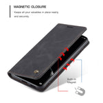CASEME 013 Series for Huawei P50 Pro PU Leather Drop-proof Phone Case Stand Wallet Magnetic Auto Closing Protective Cover