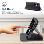 CASEME 013 Series til Huawei P50 Pro PU-læder stødsikkert telefoncover med stander, tegnebogsfunktion og magnetisk autolukning