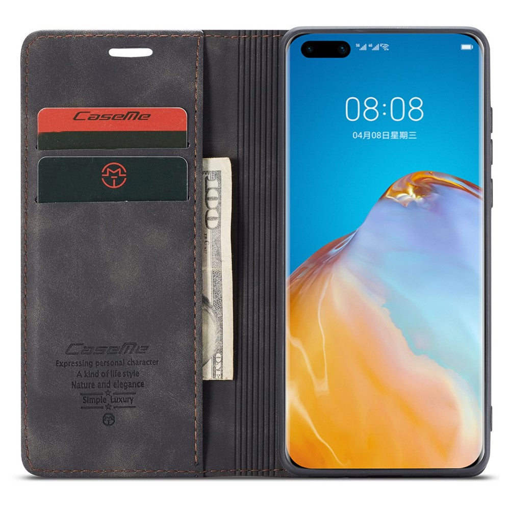 CASEME 013 Series for Huawei P40 Magnetic Auto Closing PU Leather + TPU Wallet Stand Phone Case