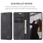 CASEME 013 Series for Huawei P40 lite 4G/Nova 7i/nova 6 SE PU Leather Folio Flip Wallet Cover Adjustable Stand Phone Case