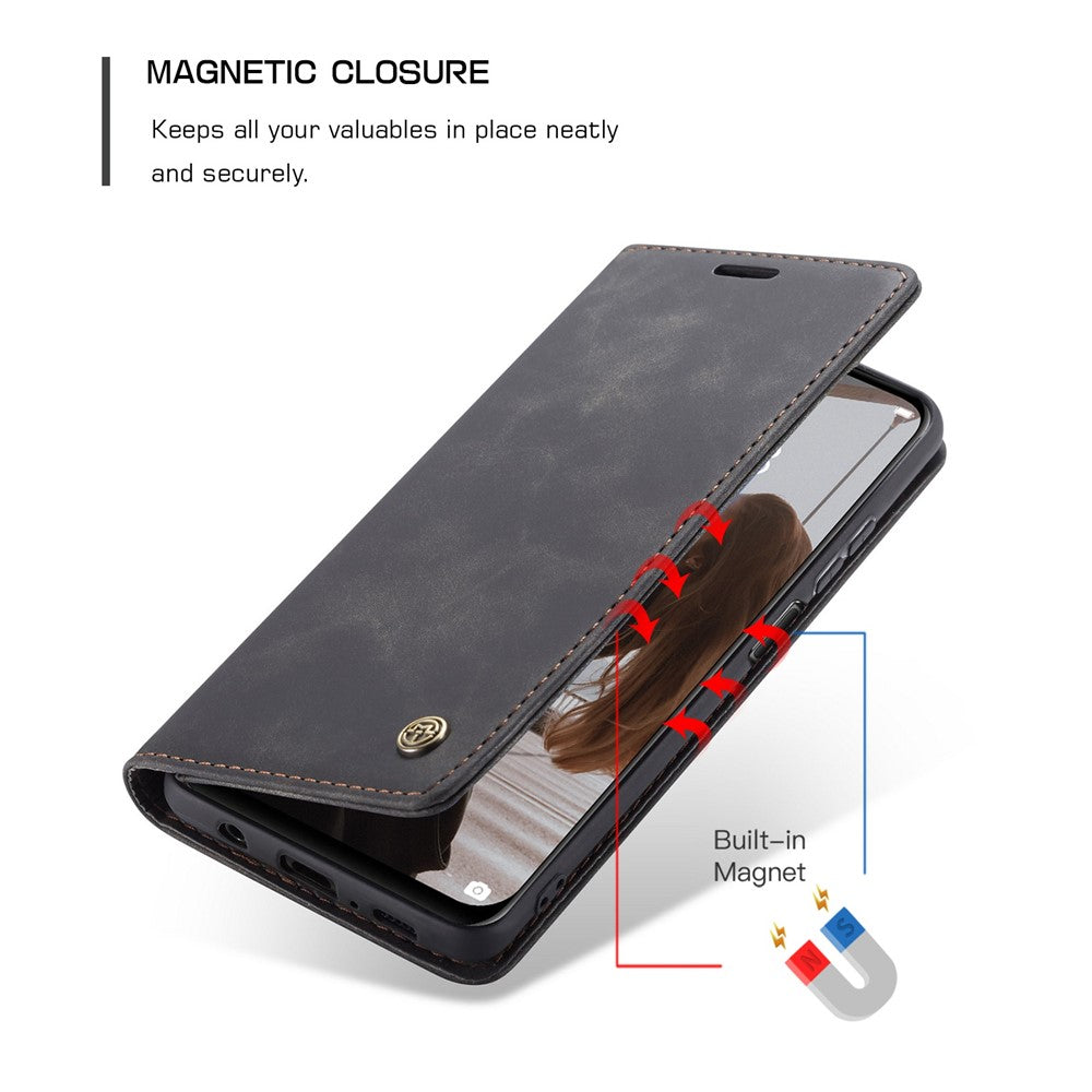 CASEME 013 Series for Huawei P40 lite 4G/Nova 7i/nova 6 SE PU Leather Folio Flip Wallet Cover Adjustable Stand Phone Case