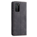 CASEME 013 Series for Huawei P40 Pro Foldable Stand PU Leather Cover Wallet Phone Case
