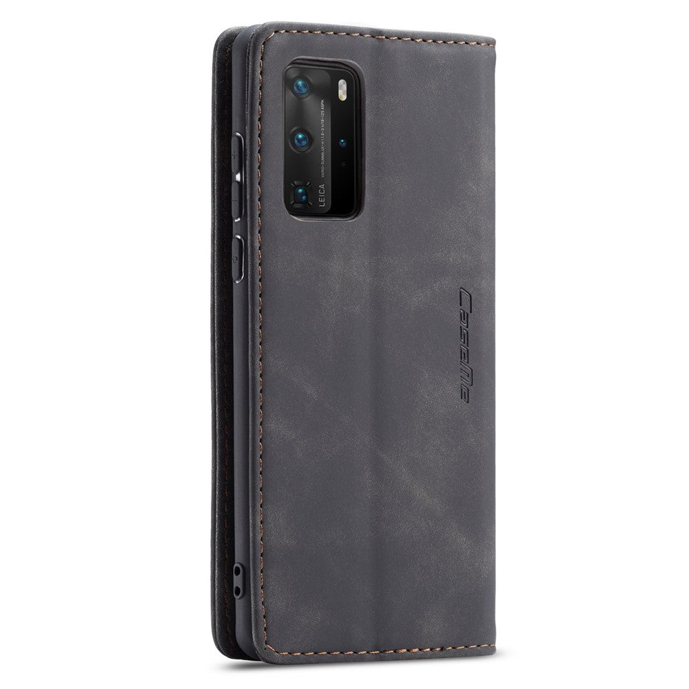 CASEME 013 Series for Huawei P40 Pro Foldable Stand PU Leather Cover Wallet Phone Case