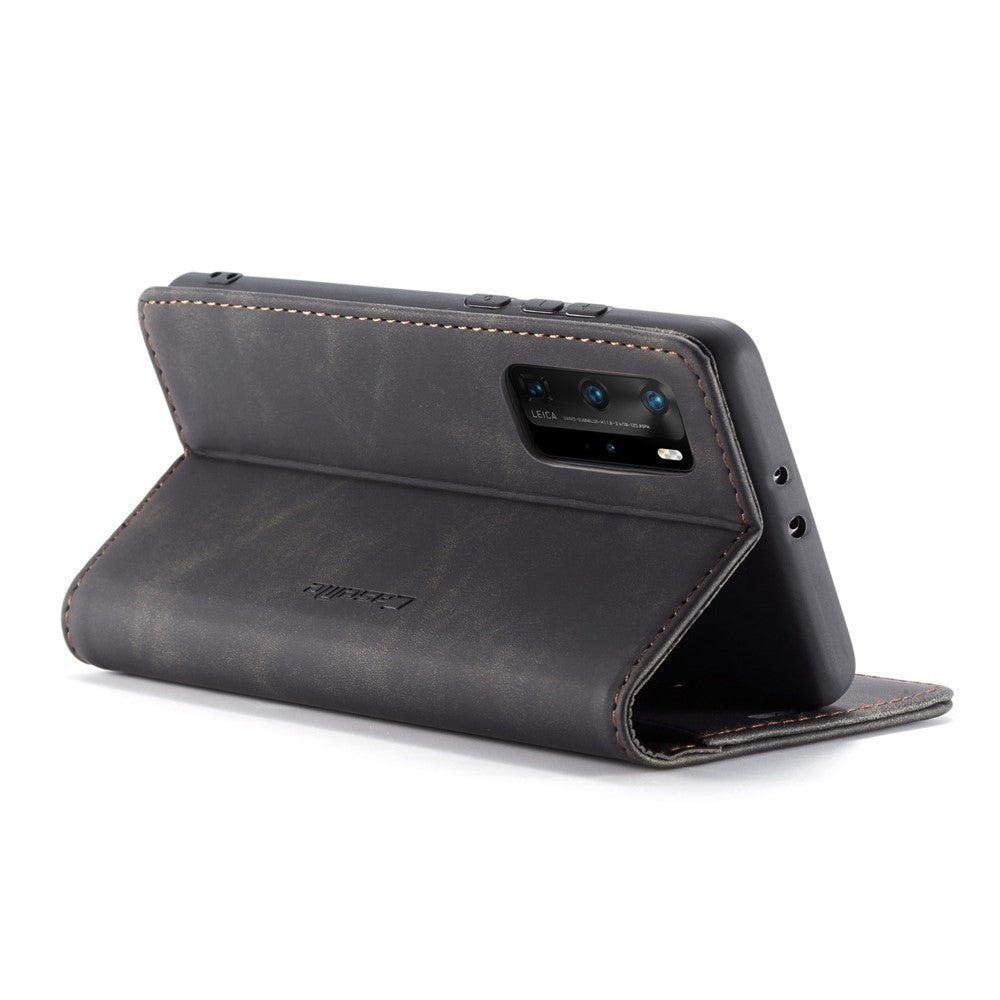 CASEME 013 Series for Huawei P40 Pro Foldable Stand PU Leather Cover Wallet Phone Case