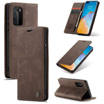 CASEME 013 Series for Huawei P40 Pro Foldable Stand PU Leather Cover Wallet Phone Case