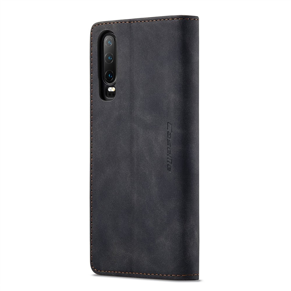 CASEME 013 Series for Huawei P30 Shockproof PU Leather Stand Cover Anti-scratch Wallet Phone Case