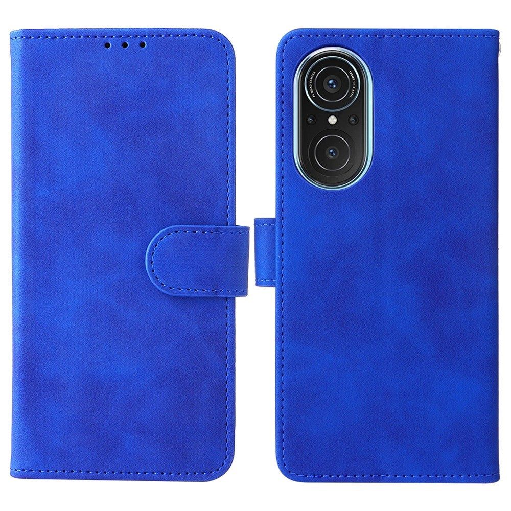Skin-touch Feeling Phone Case for Huawei nova 9 SE, Anti-scratch PU Leather + TPU Stand Wallet Shell