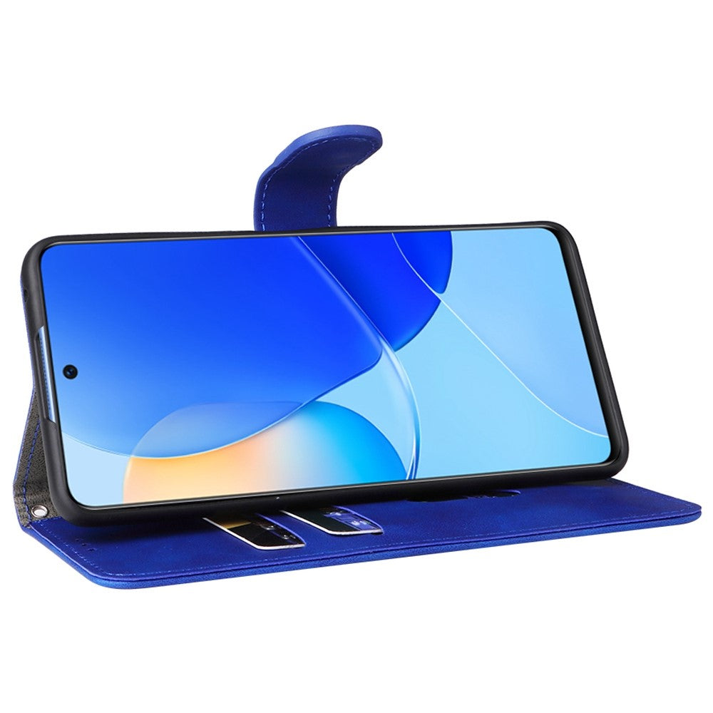 Skin-touch Feeling Phone Case for Huawei nova 9 SE, Anti-scratch PU Leather + TPU Stand Wallet Shell