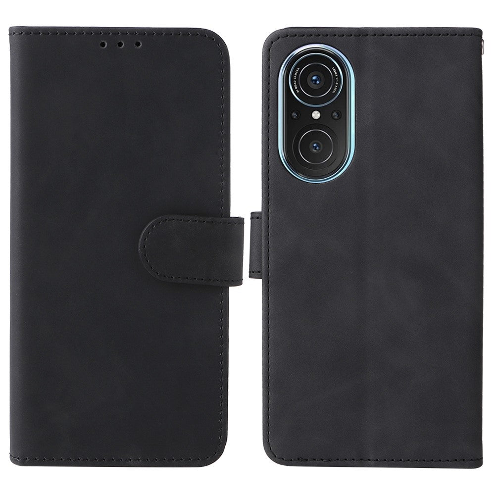 Skin-touch Feeling Phone Case for Huawei nova 9 SE, Anti-scratch PU Leather + TPU Stand Wallet Shell