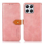 KHAZNEH til Honor X8 4G Magnetisk Lukkestativcover, Dual Farve Læder Flip Wallet Telefoncover