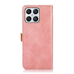 KHAZNEH til Honor X8 4G Magnetisk Lukkestativcover, Dual Farve Læder Flip Wallet Telefoncover