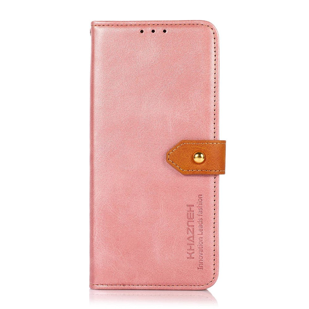 KHAZNEH til Honor X8 4G Magnetisk Lukkestativcover, Dual Farve Læder Flip Wallet Telefoncover
