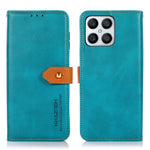 KHAZNEH til Honor X8 4G Magnetisk Lukkestativcover, Dual Farve Læder Flip Wallet Telefoncover