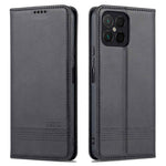 AZNS for Honor X8 4G PU Leather Flip Protective Cover Stand Magnetic Auto-absorbed TPU Shockproof Inner Case with Wallet Function