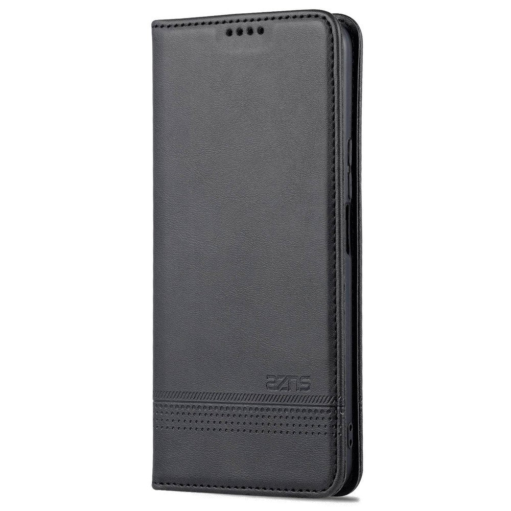 AZNS for Honor X8 4G PU Leather Flip Protective Cover Stand Magnetic Auto-absorbed TPU Shockproof Inner Case with Wallet Function