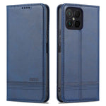 AZNS for Honor X8 4G PU Leather Flip Protective Cover Stand Magnetic Auto-absorbed TPU Shockproof Inner Case with Wallet Function