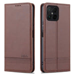 AZNS for Honor X8 4G PU Leather Flip Protective Cover Stand Magnetic Auto-absorbed TPU Shockproof Inner Case with Wallet Function