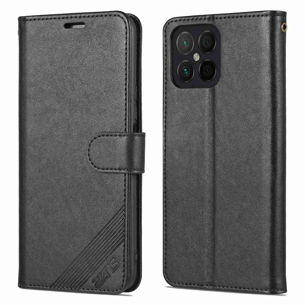 AZNS For Honor X8 4G / X30i Textured Leather Magnetic Protective Book Flip Cover Viewing Stand Wallet Magnetic Cover