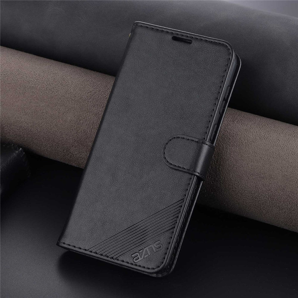 AZNS For Honor X8 4G / X30i Textured Leather Magnetic Protective Book Flip Cover Viewing Stand Wallet Magnetic Cover