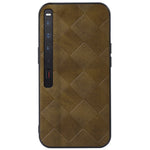 For Huawei Mate Xs 2 Grid Texture PU Leather Drop-proof Phone Case Soft TPU Bumper Hard PC Hybrid Anti-scratch Shell
