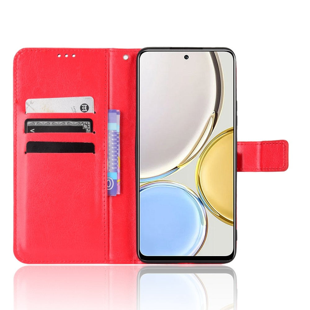 For Honor X9 4G/5G/Magic4 Lite 4G/5G/X30 5G PU-læder Magnetisk Etui Crazy Horse Tekstur Indre TPU Anti-ridse Ståpung-cover med Rem