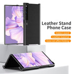 For Huawei Mate Xs 2 PU Leather Hard PC Shockproof Cover Stand Anti-Fall Folding Protective Phone Case