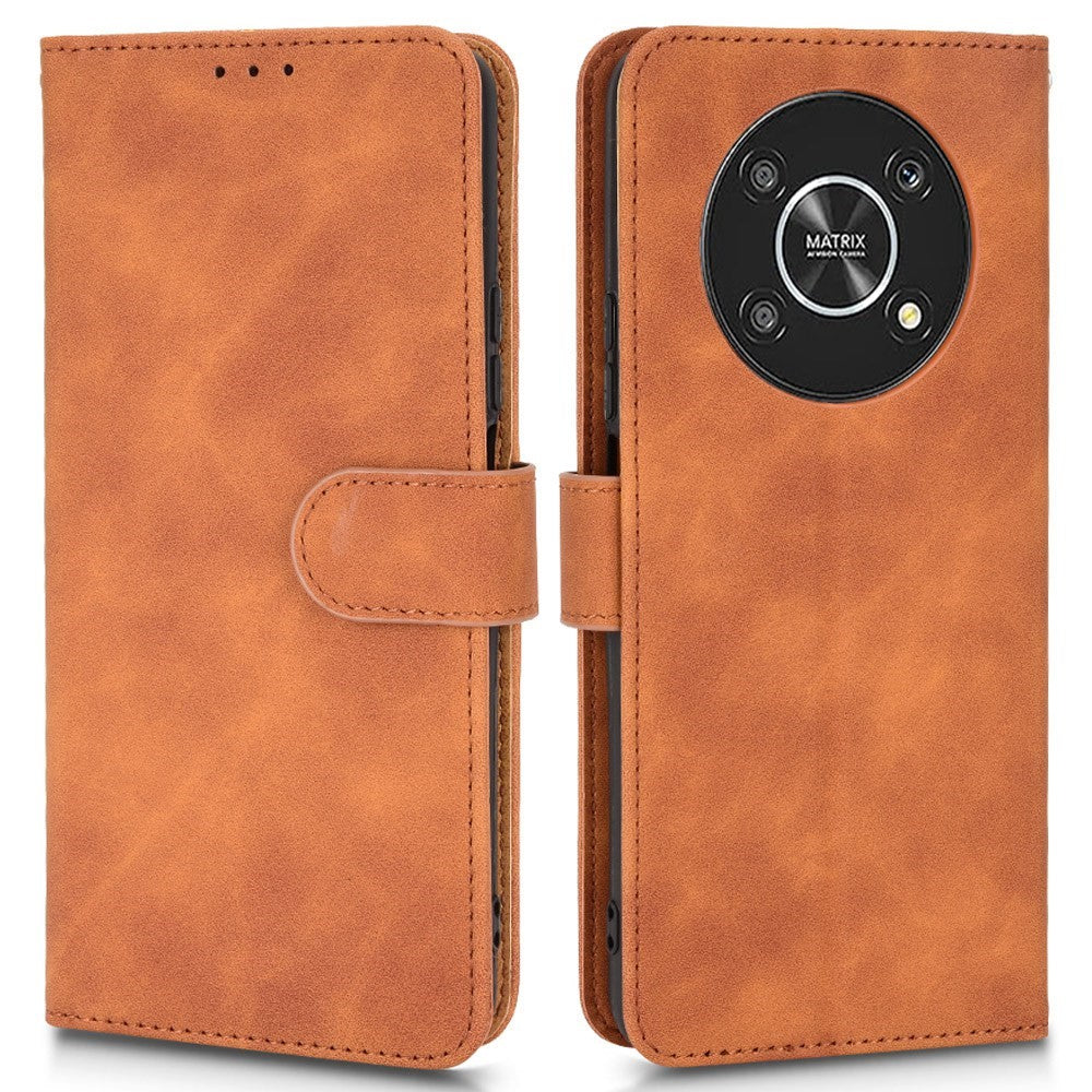 For Honor X9 5G/X30/Magic4 Lite 5G PU Leather Stand Flip Cover Skin-touch Feeling Shockproof TPU Inner Shell Wallet Phone Case