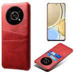 For Honor X30/Magic4 Lite 5G/X9 4G/5G Phone Case with Two Card Slots Wear-resistant PU Leather Coated Hard PC Protector Cover